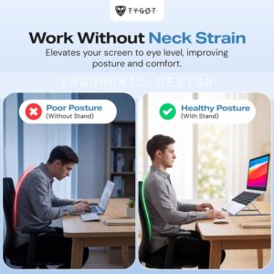 Portable Tabletop Laptop/Desktop Riser Stand Holder Compatible for MacBook, HP, Dell, Lenovo & All Other Notebook