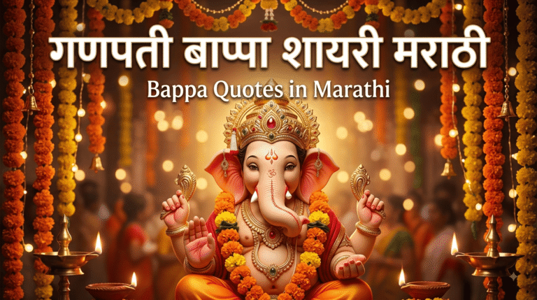 Ganpati bappa shayari status in marathi text