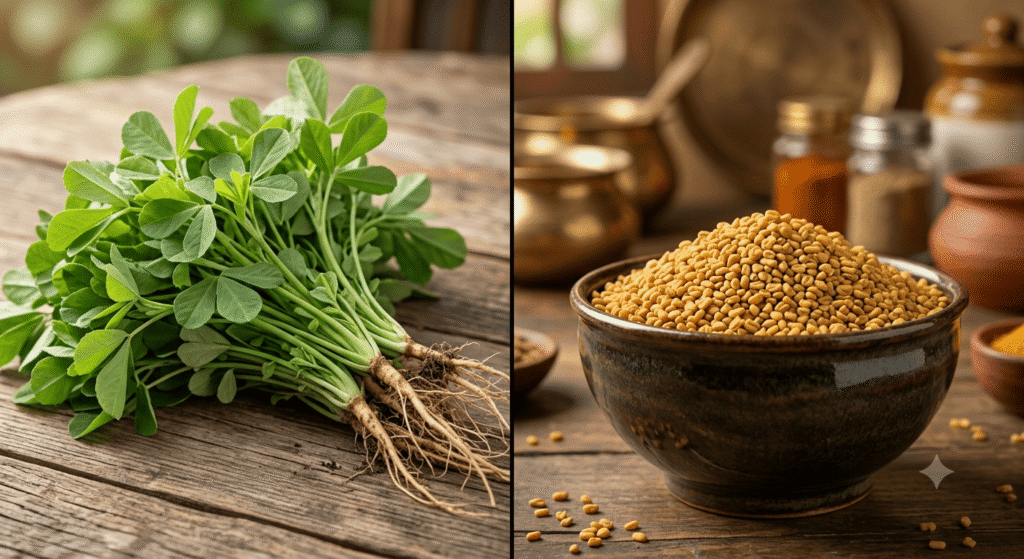 Methi (Fenugreek) Information in Marathi